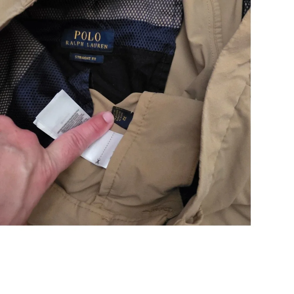 Polo Ralph Lauren Mens Straight Fit Performance Shorts Tan Khaki Size 32